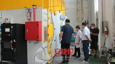 【機器人噴膠機驗收】無錫橡膠減震客戶驗收新型機器人噴涂設備